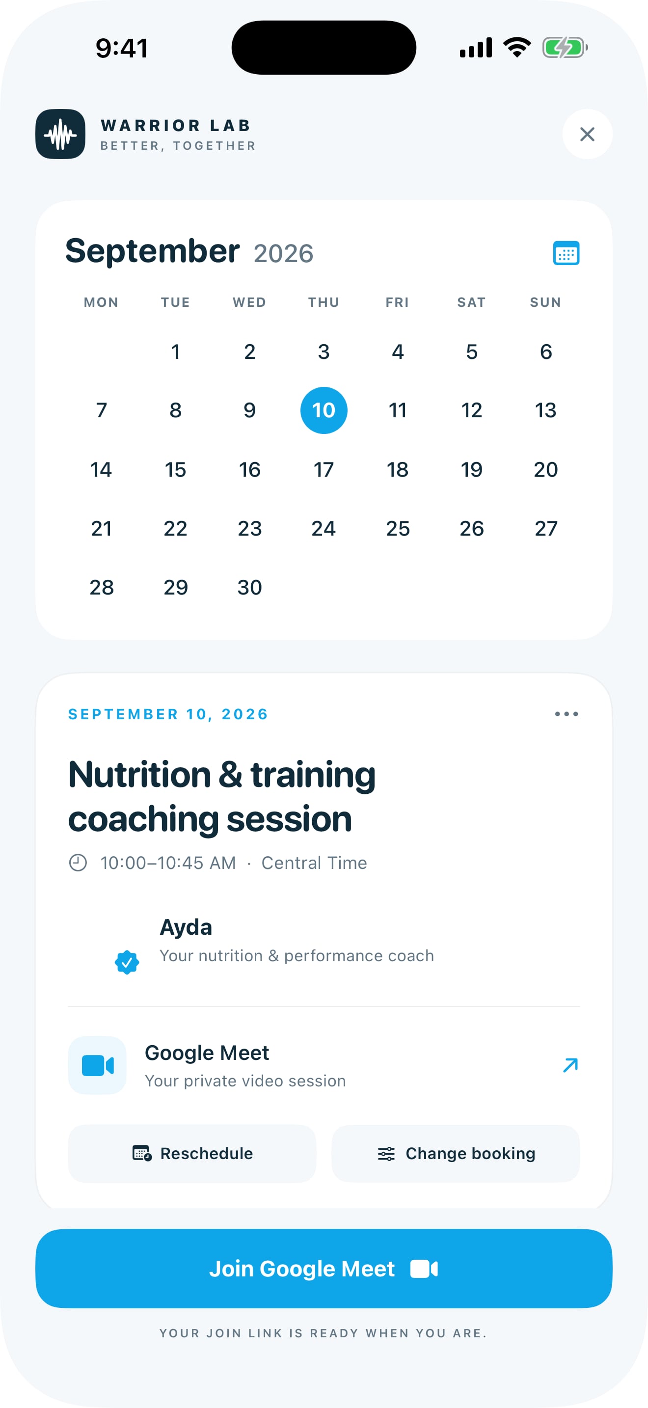 Calendar and scheduling: Mobile screenshot 1