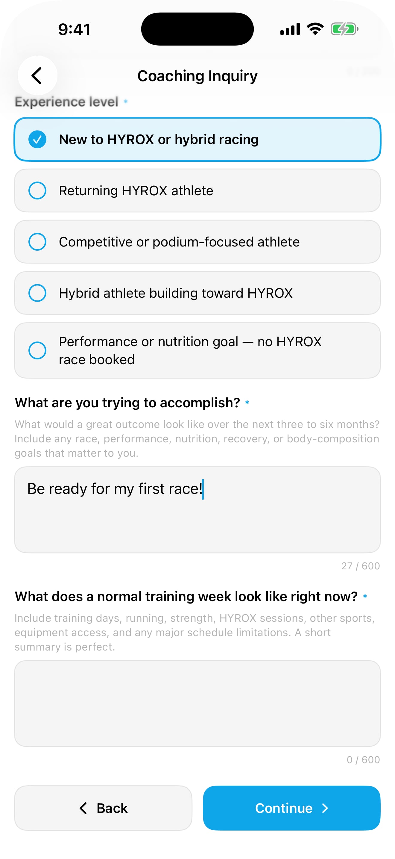 Forms and questionnaires: Optional mobile screenshot 2