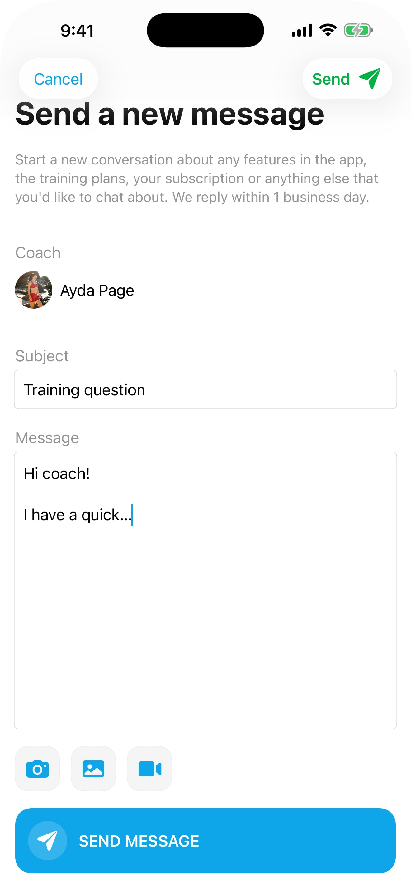 Messaging and chat: Optional mobile screenshot 2