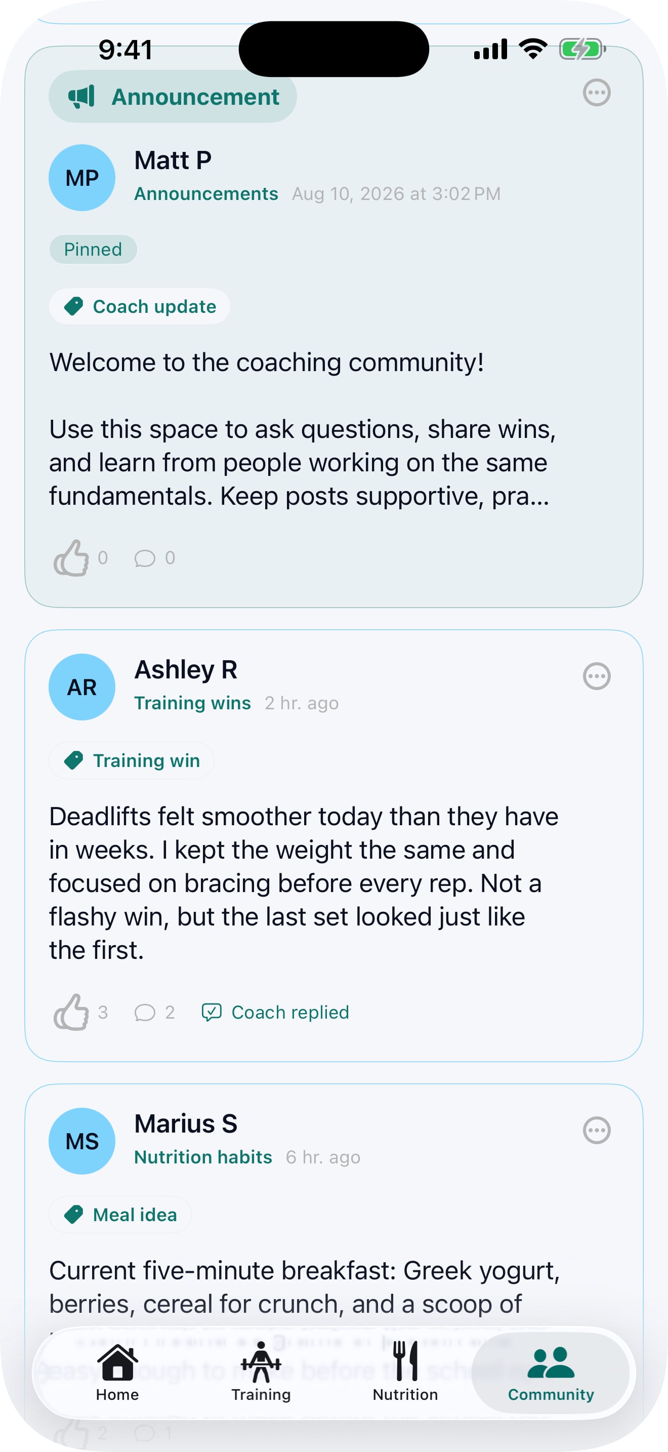 Replace this placeholder with a Community app screenshot