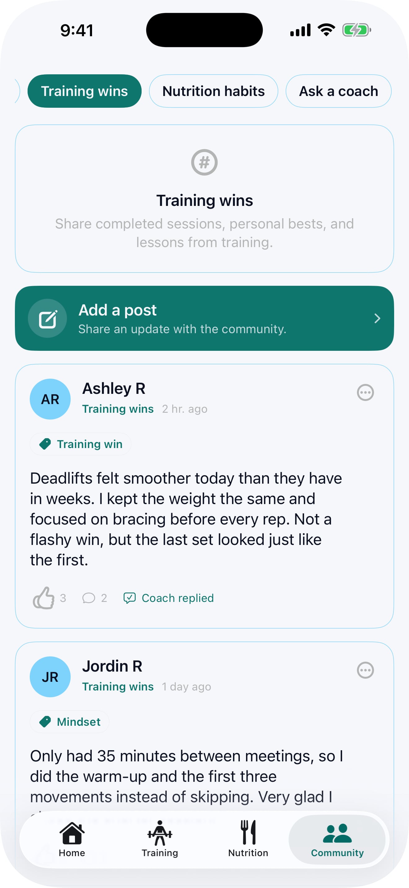 Replace this placeholder with a Community app screenshot