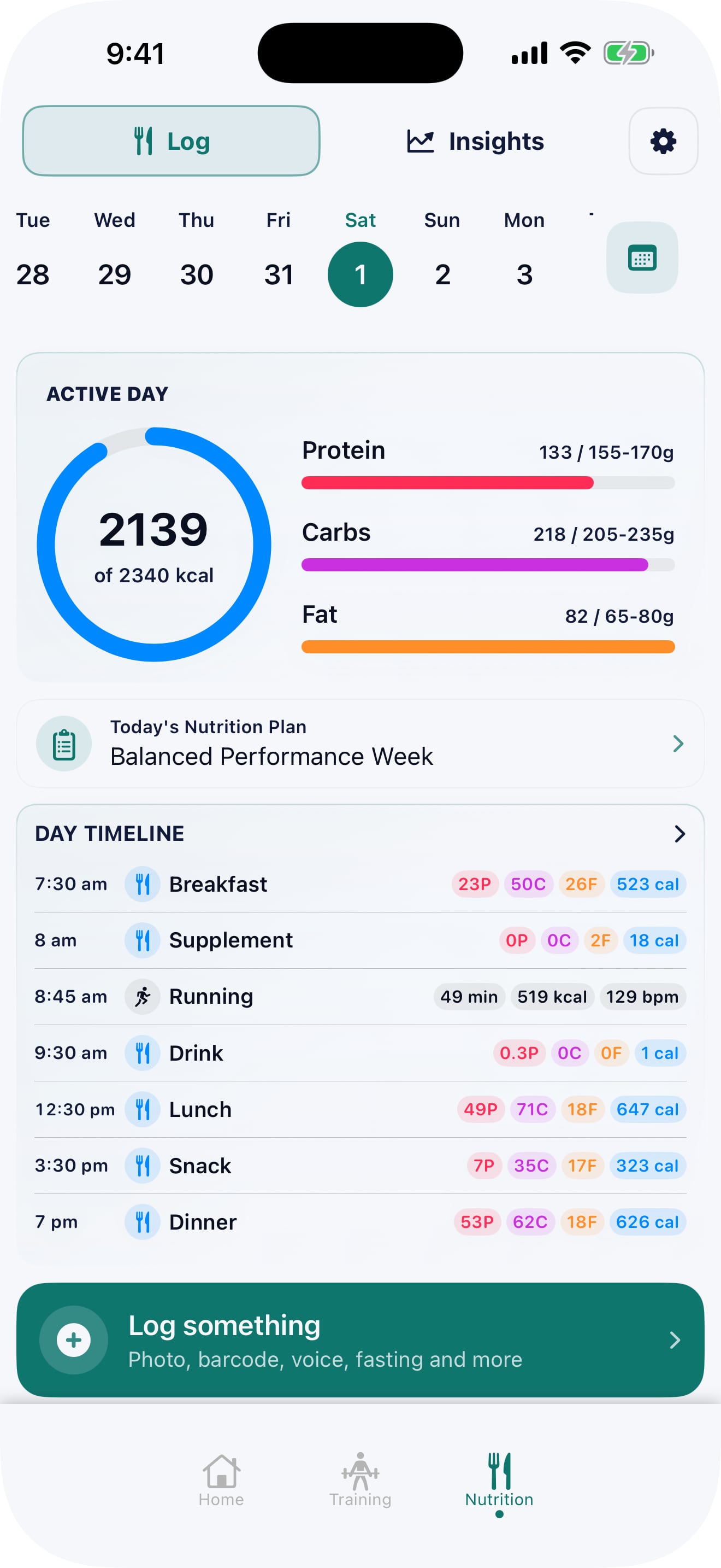 Pono Nutrition Tracker screenshot: AI meal photo capture