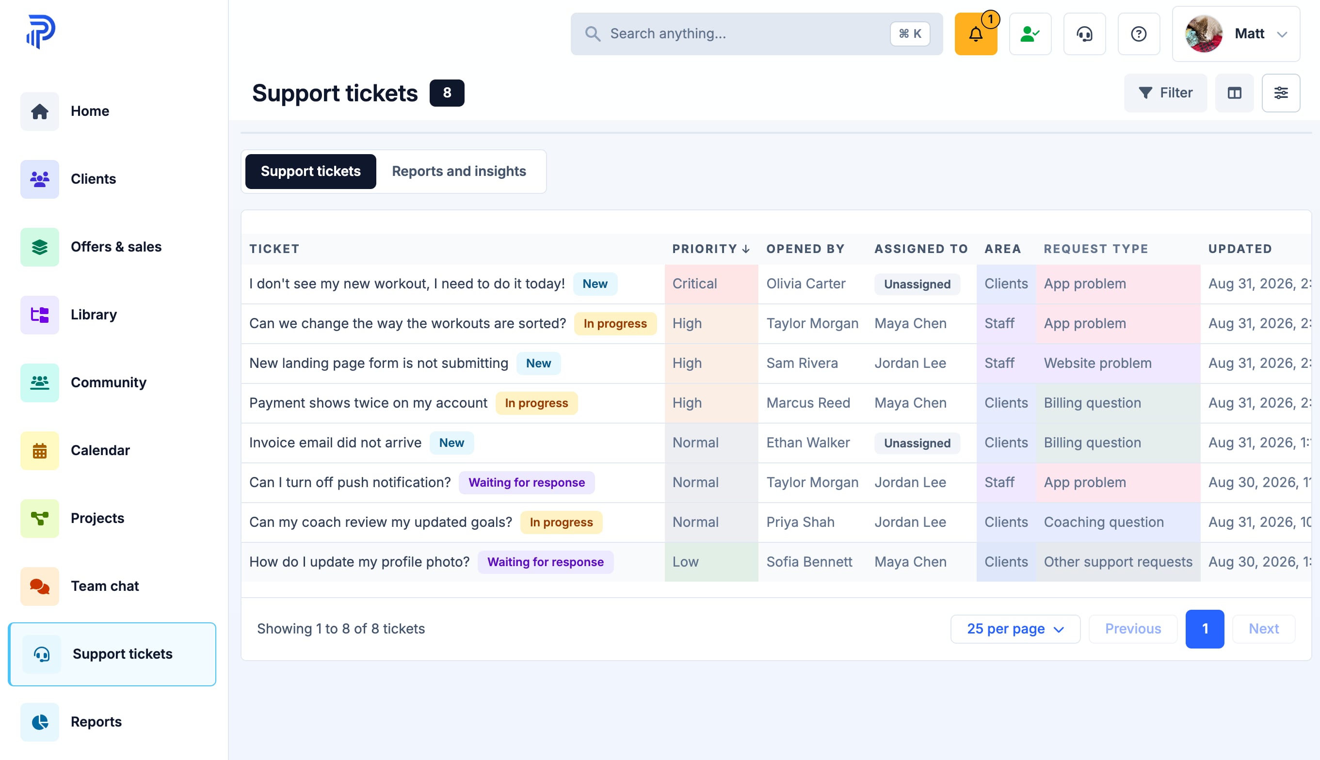 Replace this placeholder with a support inbox screenshot