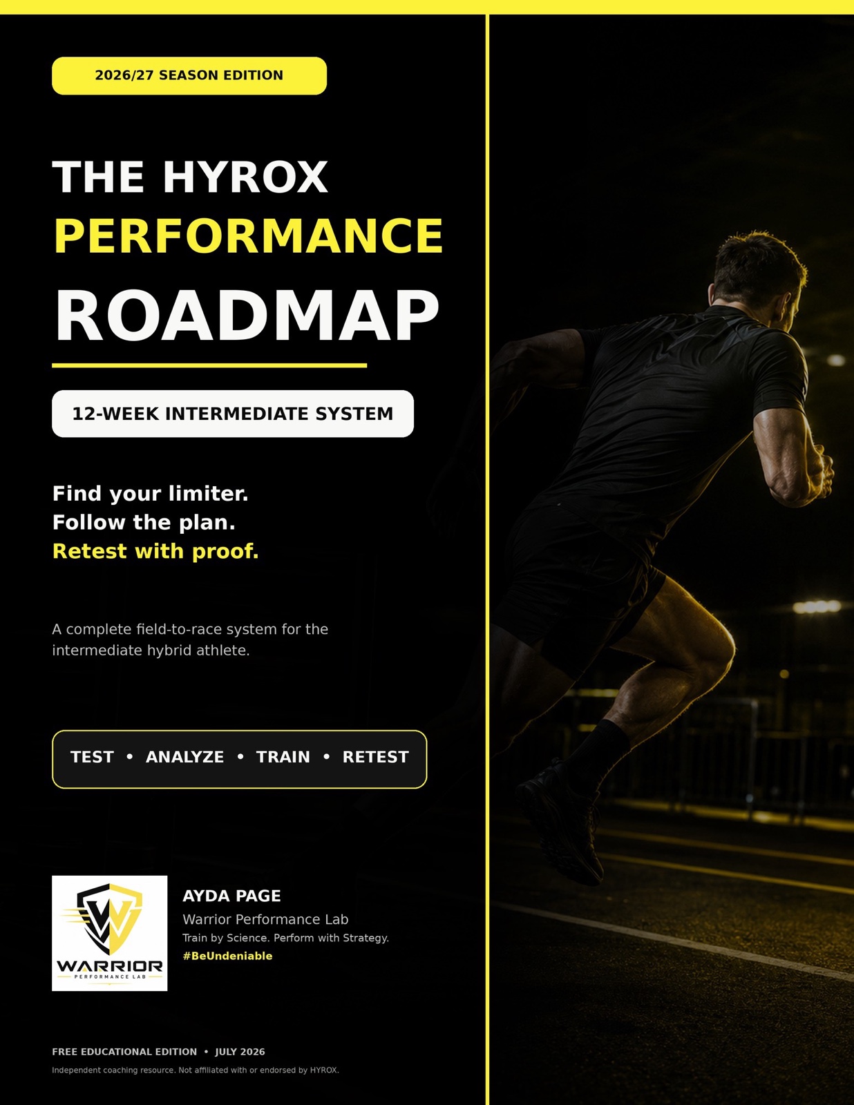 Existing 12-week HYROX Performance Plan cover