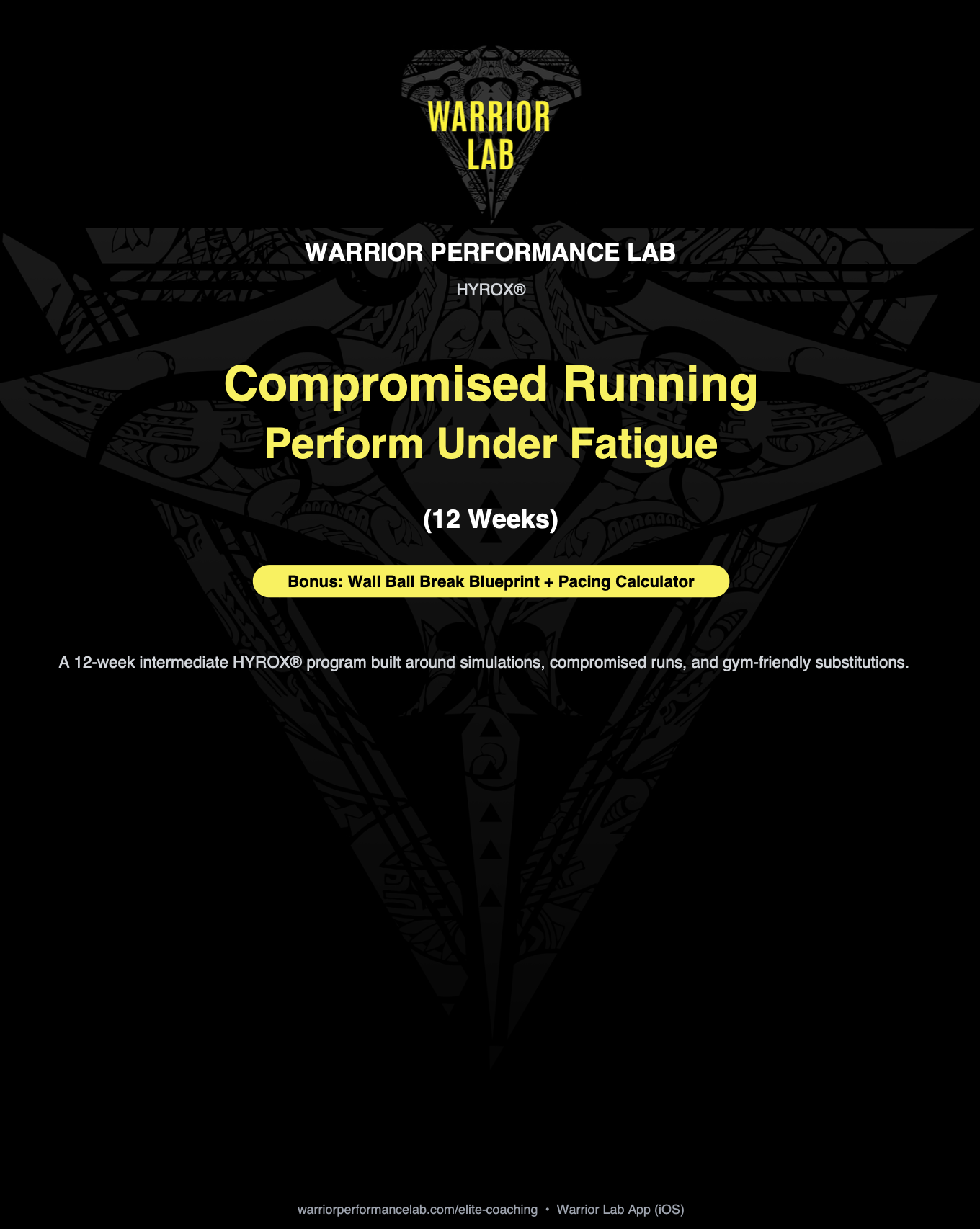 HYROX® Compromised Running (12 Week program)
