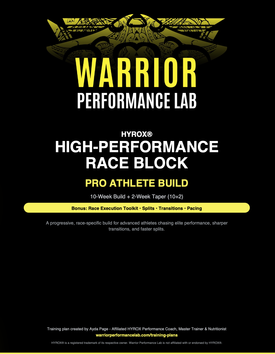 High-Performance HYROX® Race Block