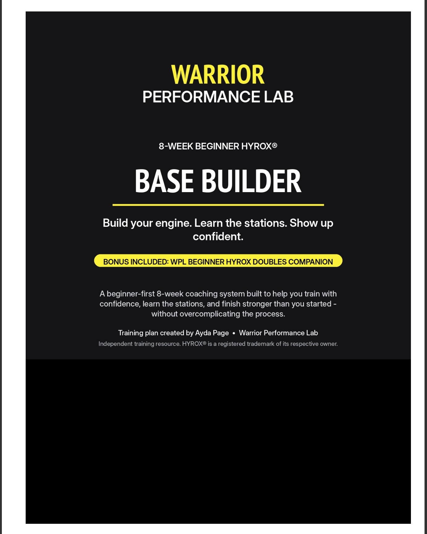 Beginner HYROX Base Builder