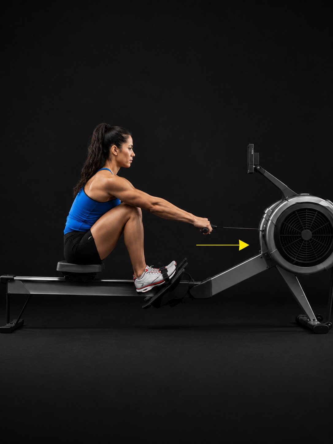 Female athlete demonstrating the RowErg Recovery phase